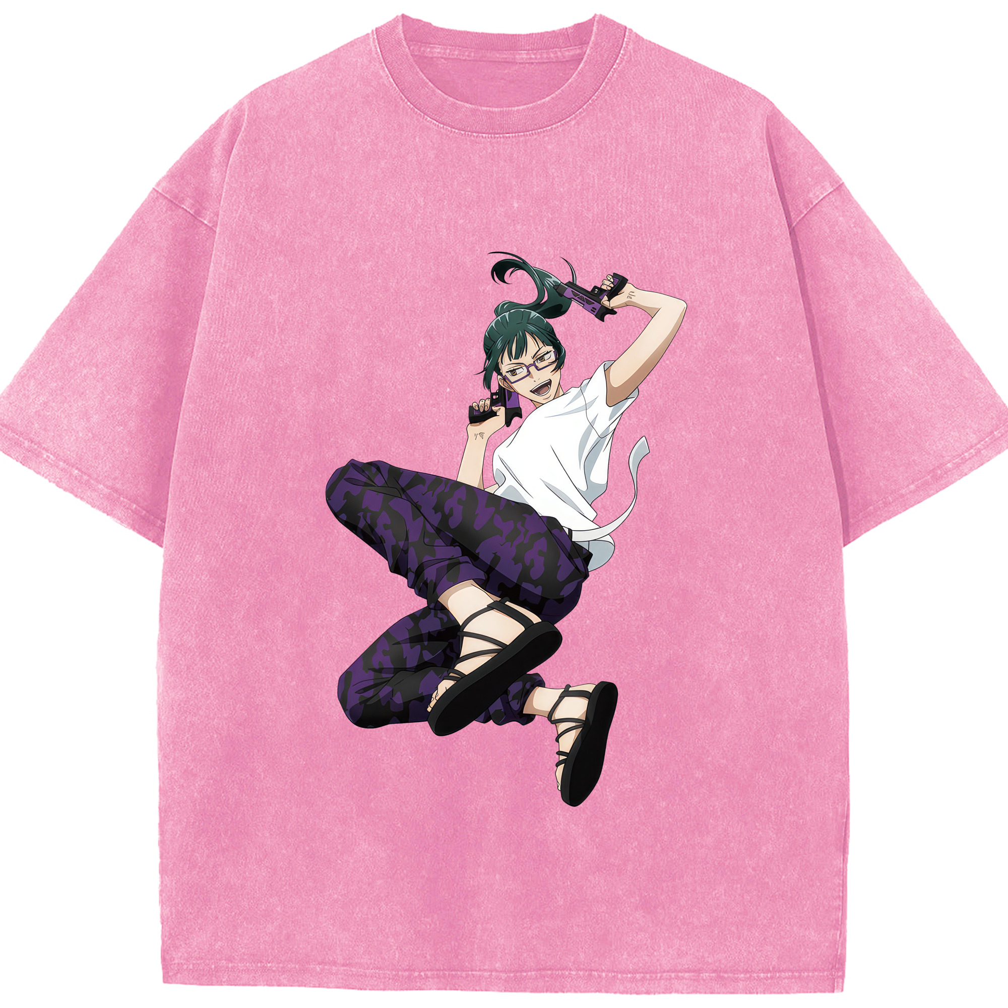 （画像用） 呪術廻戦 Jujutsu Kaisen 綿100% ヴィンテージ風 半袖Tシャツ（フロントプリント）